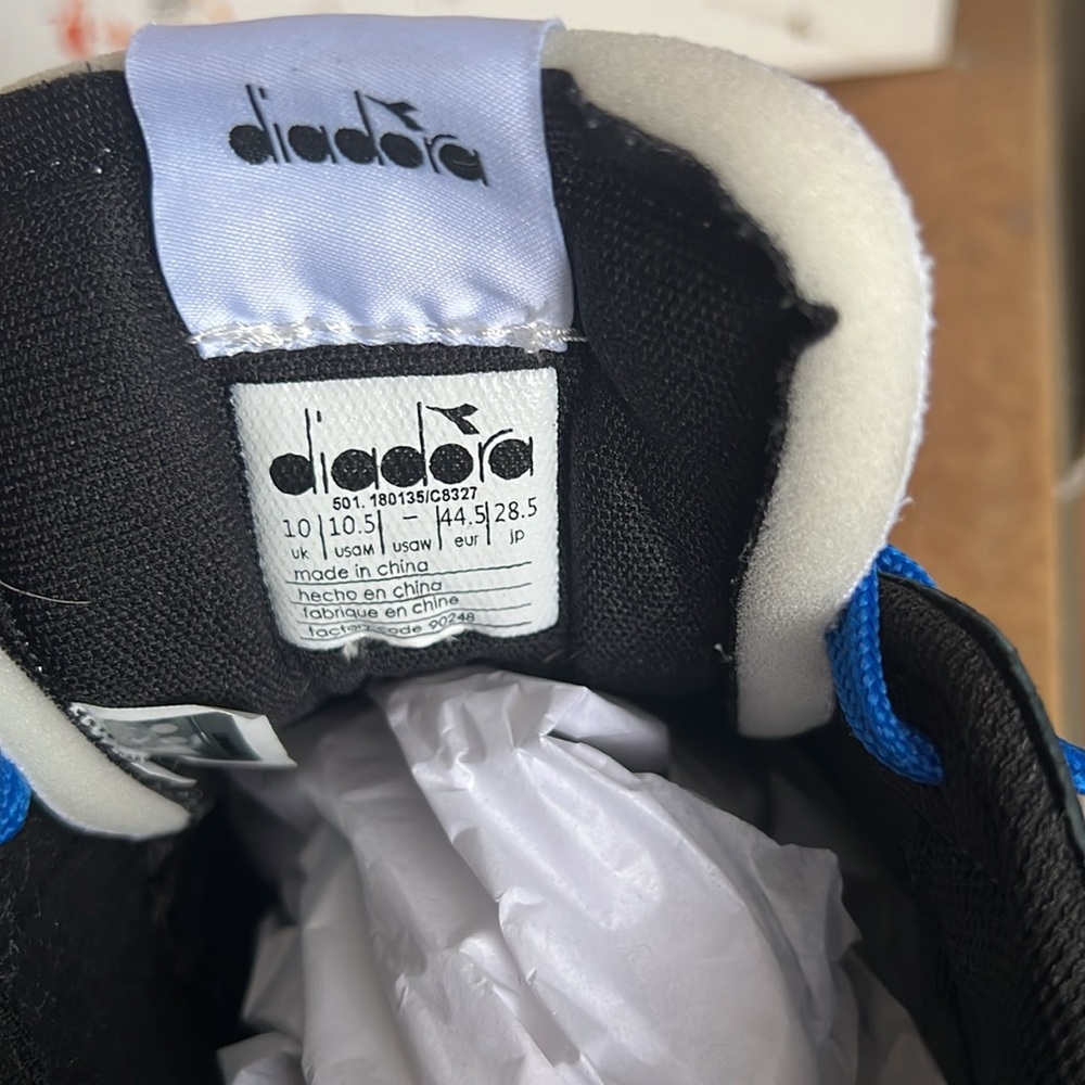Diadora X Men Magic Basket Low Storm Black Blue - Picture 7 of 10